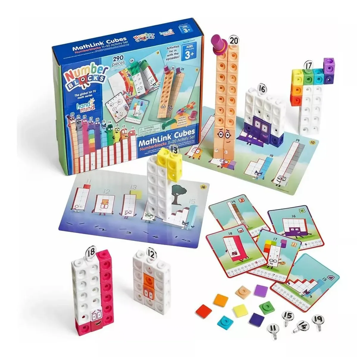 MUNDO MAGIA - Numberblocks Set Cubos Educativos Matemáticas 11-20, 290 Pzs