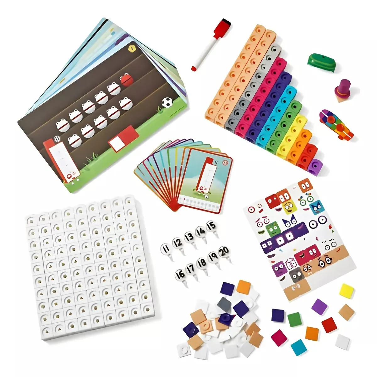 MUNDO MAGIA - Numberblocks Set Cubos Educativos Matemáticas 11-20, 290 Pzs