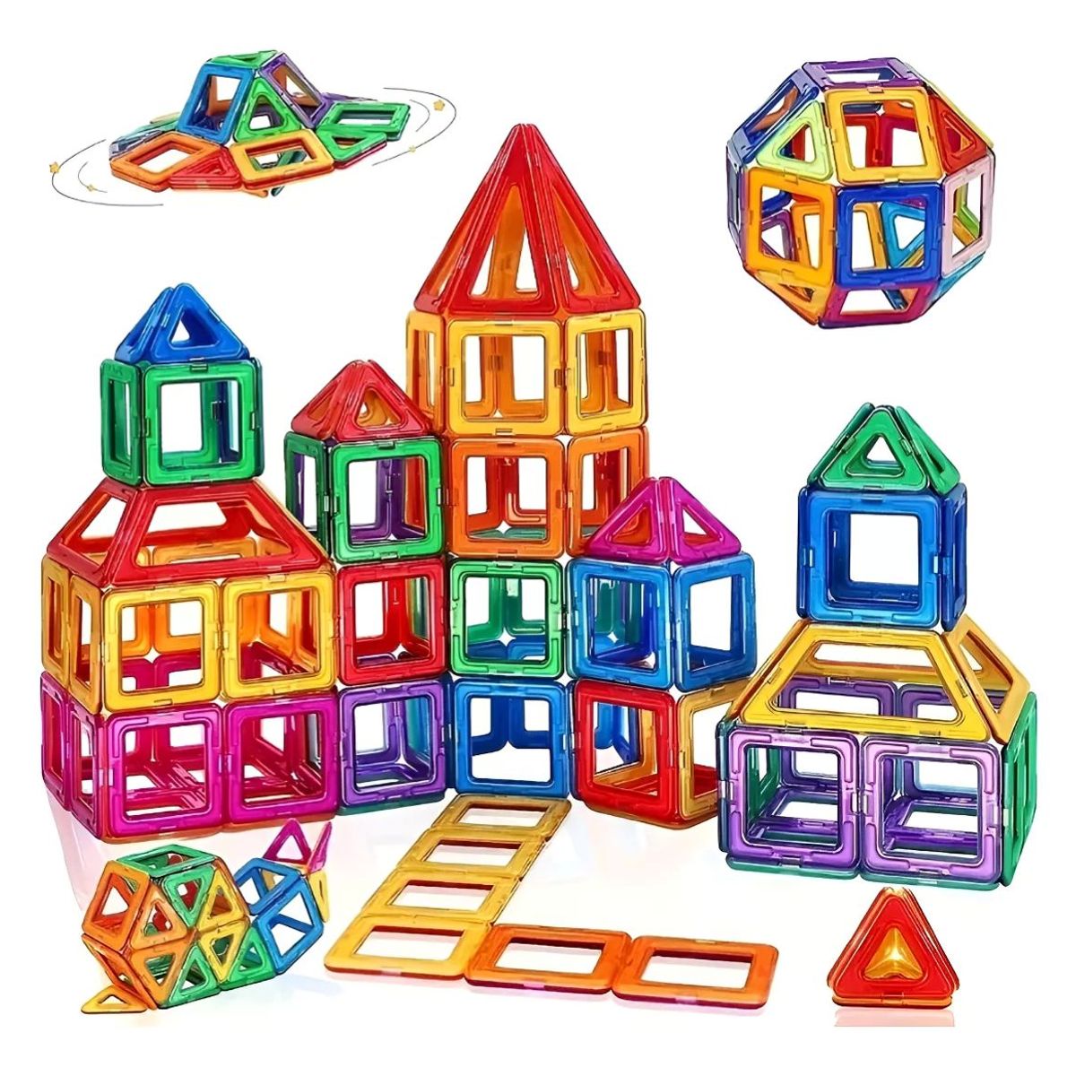 MUNDO MAGIA - Juego De Imanes Bloques Magneticos Bloques 50 Piezas