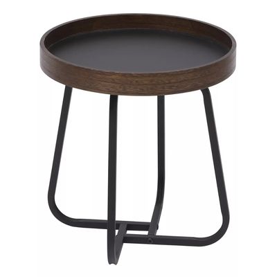 Imagen 2 del producto Mesa Lateral Redonda Acero 40x46cm Melamina