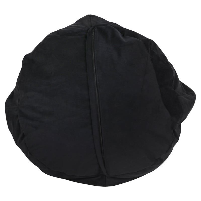 GENERICO - Pouf Pera Infantil Negro Felpa 60x50x50 cm Máxima Design
