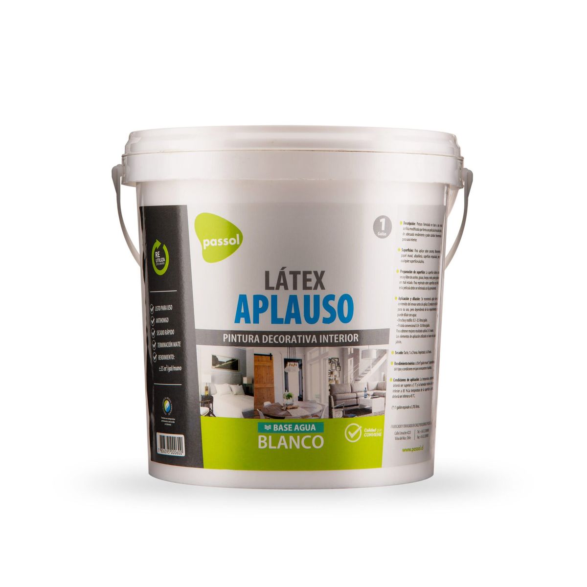 PASSOL - LATEX APLAUSO BLANCO PASSOL GL.