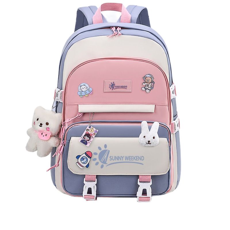 GENERICO - Mochila Escolar De Gran Capacidad Para Niñas Con Decoraciones