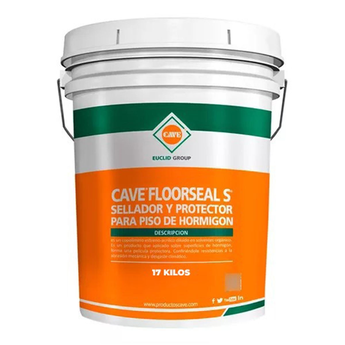 CAVE - CAVE FLOORSEAL S - Sellador de pisos, Incoloro Tineta 17 Kg