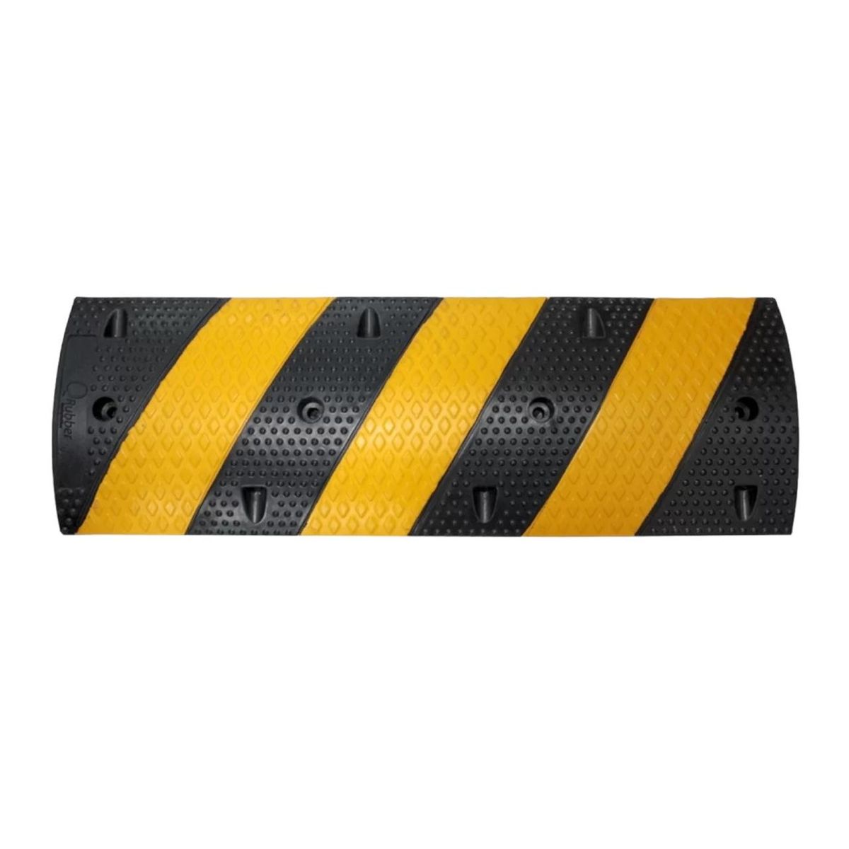 QRUBBER - Lomo de toro 90x30x5cm negro/amarillo 4 orificios QRubber
