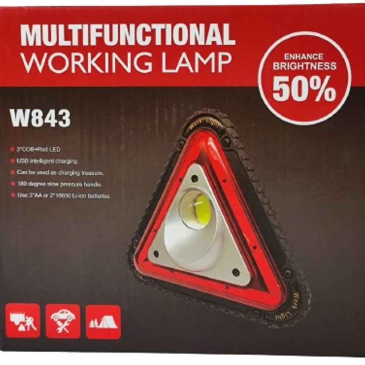 GENERICO - Lampara Emergencia Camping Power Bank Recargable Portatil