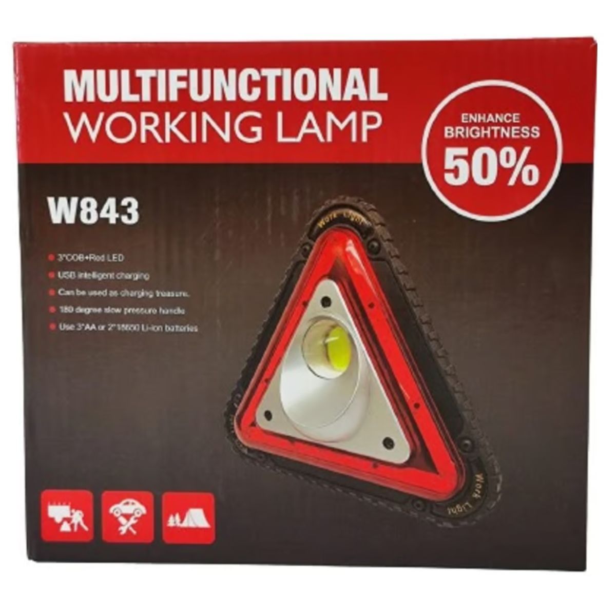 GENERICO - Lampara Emergencia Camping Power Bank Recargable Portatil