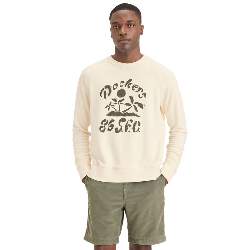 DOCKERS - Polerón Hombre Crewneck Regular Fit Blanco Dockers