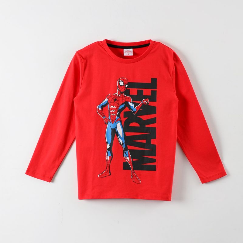 MARVEL - Polera Manga Larga Niño Spiderman Posiciòn Rojo Marvel