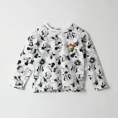 DISNEY - Polera Manga Larga Niña Minnie Monochromatic Blanco
