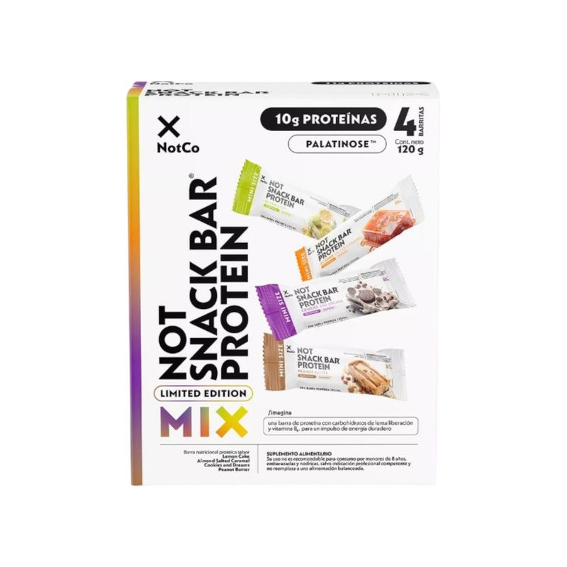 NOTCO - BARRAS DE PROTEINA NOTSNACK BAR MIX 4 SABORES 120GR - NOTCO