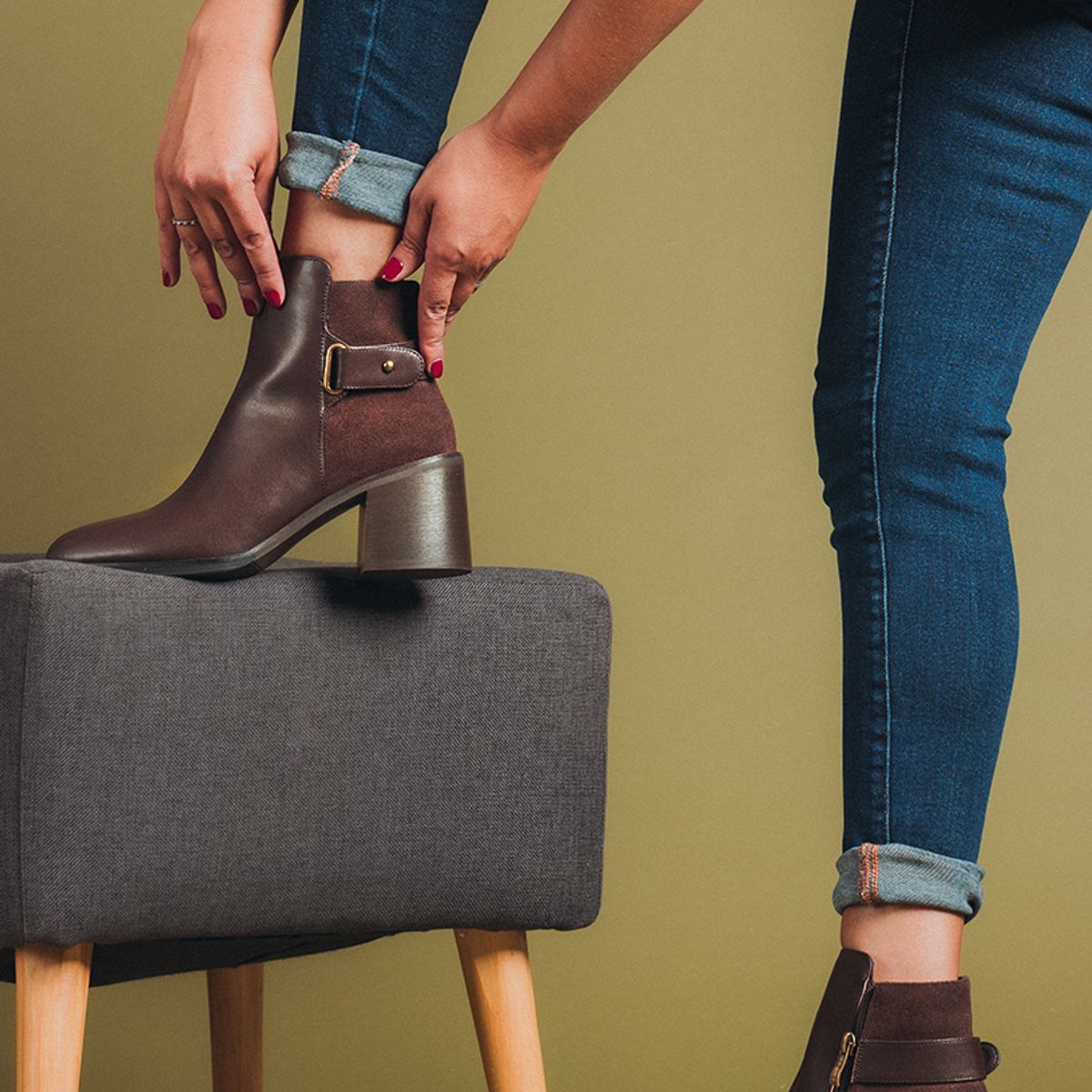 DEGAS - Botín Mujer Cuero Cinzia Café DEGAS