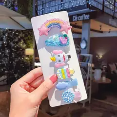 GENERICO - Set de Pinches para niñas y bebes arcoiris