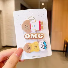 GENERICO - Set de pinches para el cabello de niñas diseño perritos