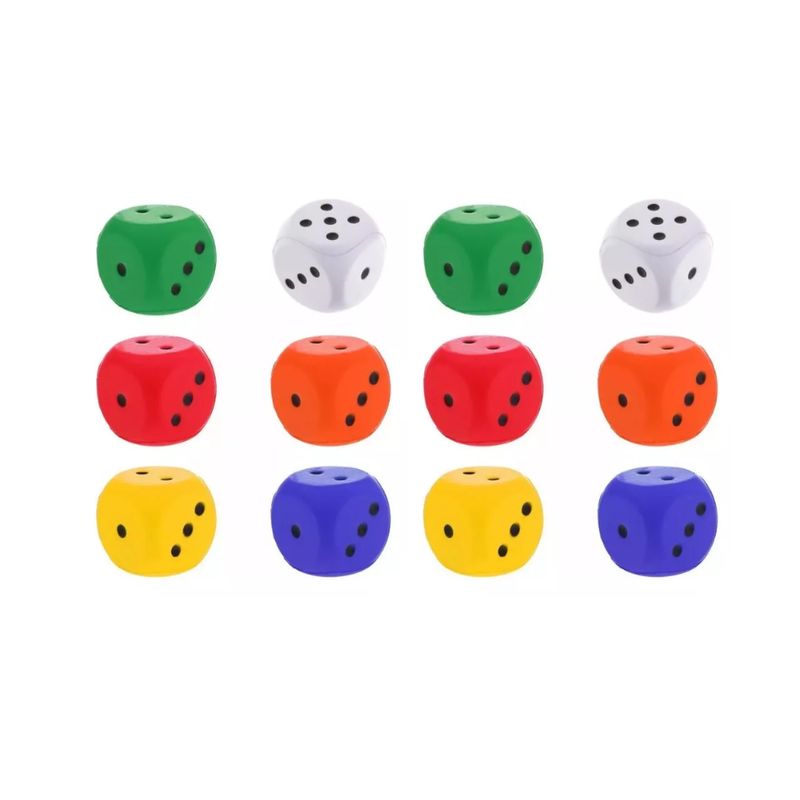 GENERICO - Set X12 Dados De Esponja Suave 5cm