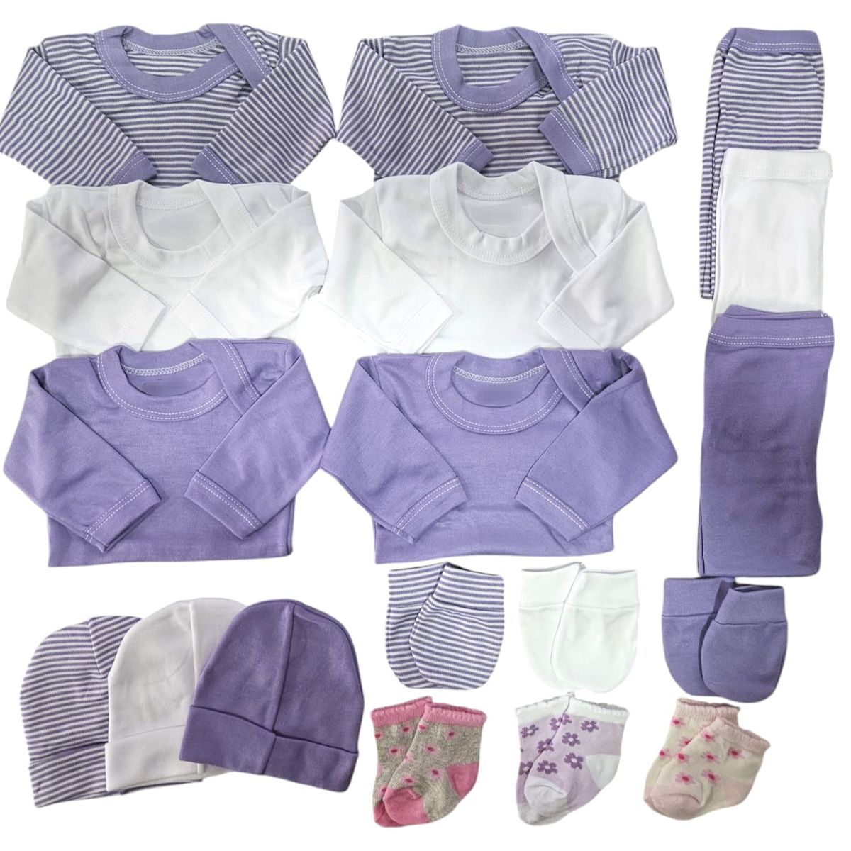 GENERICO - Pack 18 Piezas Ajuar Bebé 0a3 Meses