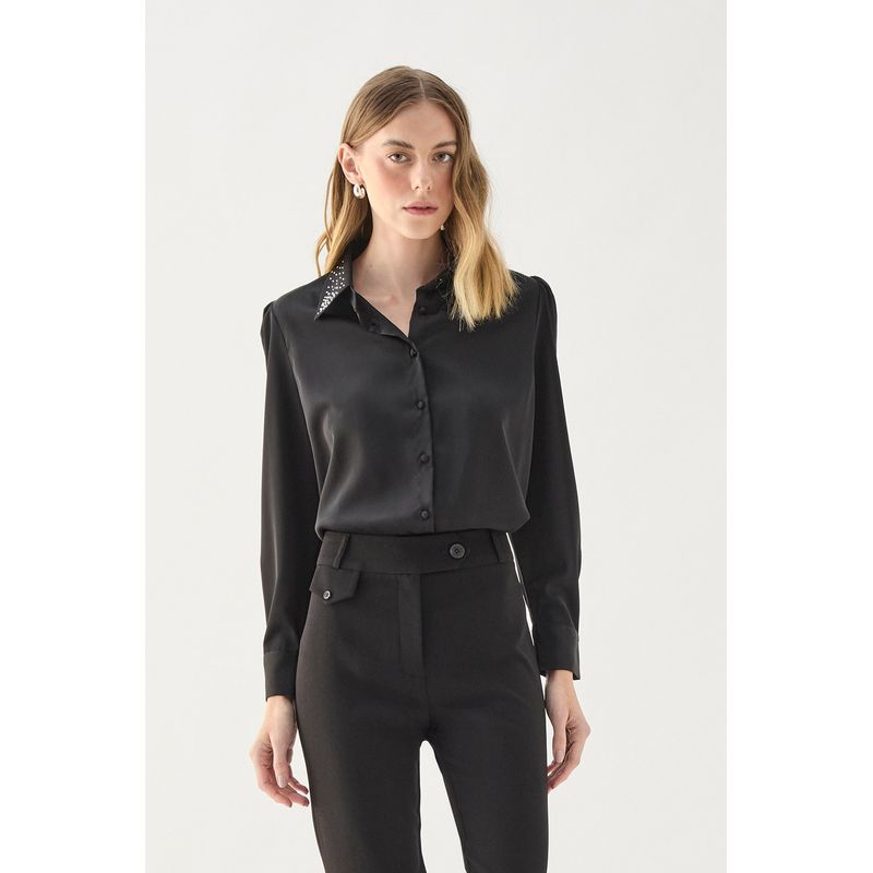 ASH - Blusa Lisa Negro Ash