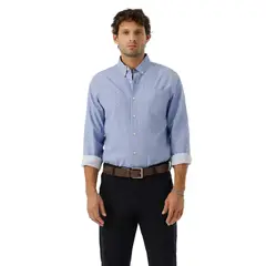 DOCKERS - Camisa Hombre Woven Refine Classic Fit Azul