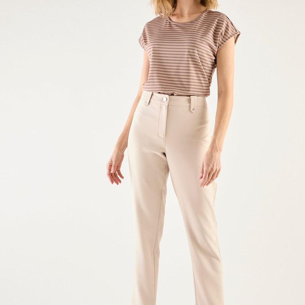 MA GRIFFE - Pantalon Beige Mujer Magriffe