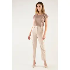 MA GRIFFE - Pantalon Beige Mujer Magriffe