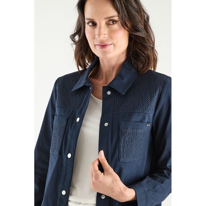 MA GRIFFE - Chaqueta Azul Marino Mujer Magriffe