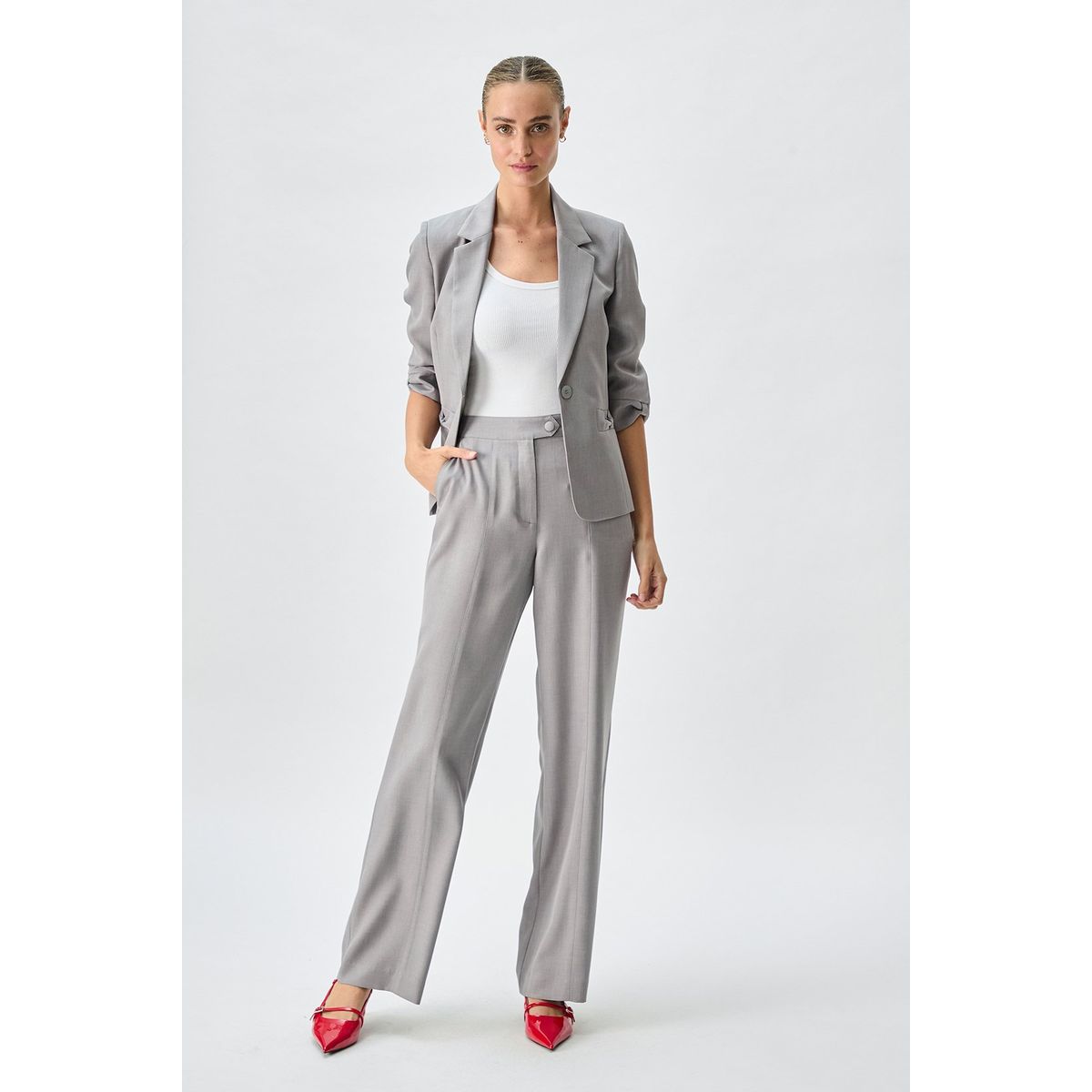 IO - Pantalon Gris Mujer Io