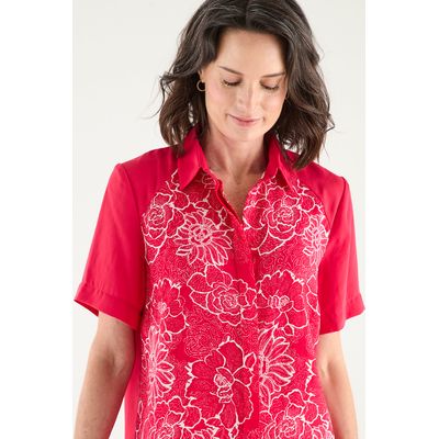 Imagen 2 del producto Blusa Manga Corta Fucsia Mujer Magriffe