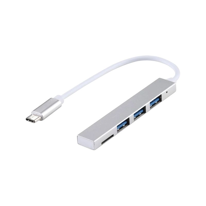GENERICO - Hub Adaptador Usb Tipo C 4 en 1 para PC/Smartphone