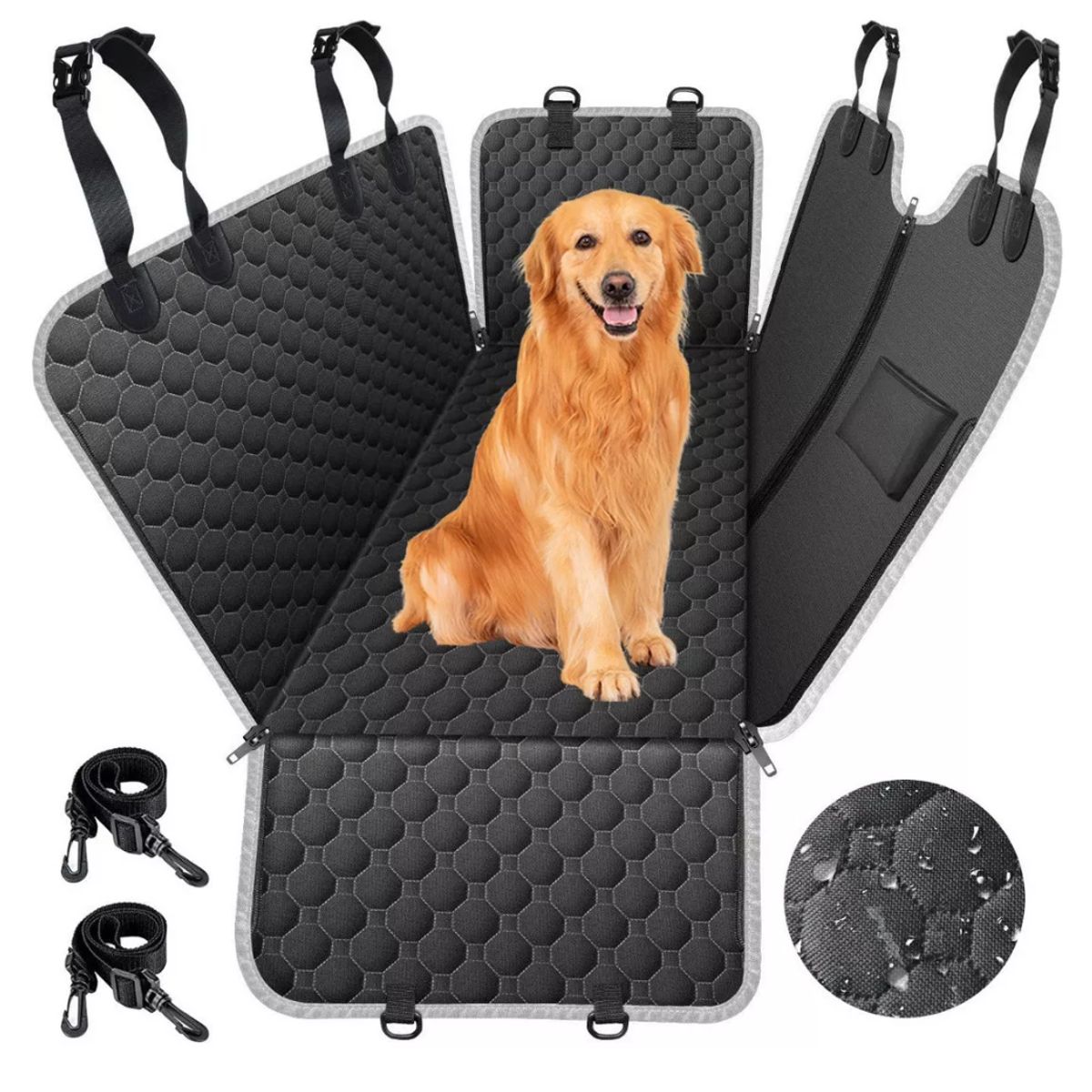 GENERICO - Funda Protectora Asiento Trasero Auto Mascotas Impermeable
