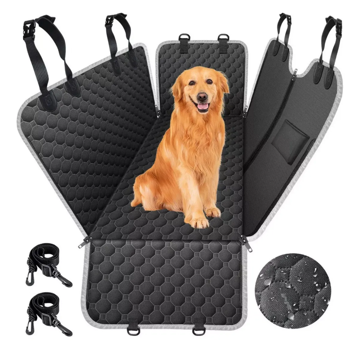 GENERICO - Funda Protectora Asiento Trasero Auto Mascotas Impermeable