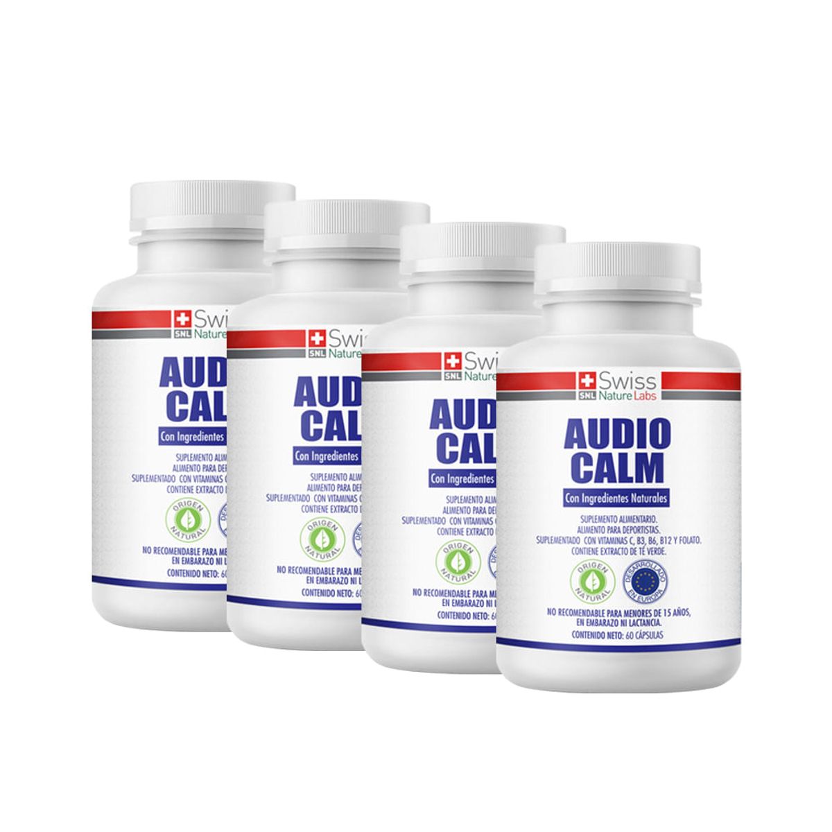 AUDIO CALM - Pack 4 Audio Calm Salud Auditiva 240 Capsulas