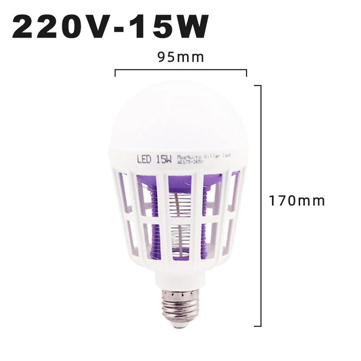 GENERICO - Ampolleta Led 2 En 1 Mata Mosquito Moscas Polillas Zancudos