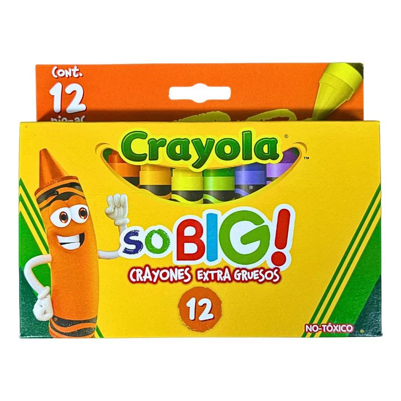 CRAYOLA - Crayola Crayones De Cera So Big 12 Colores Extra Gruesos