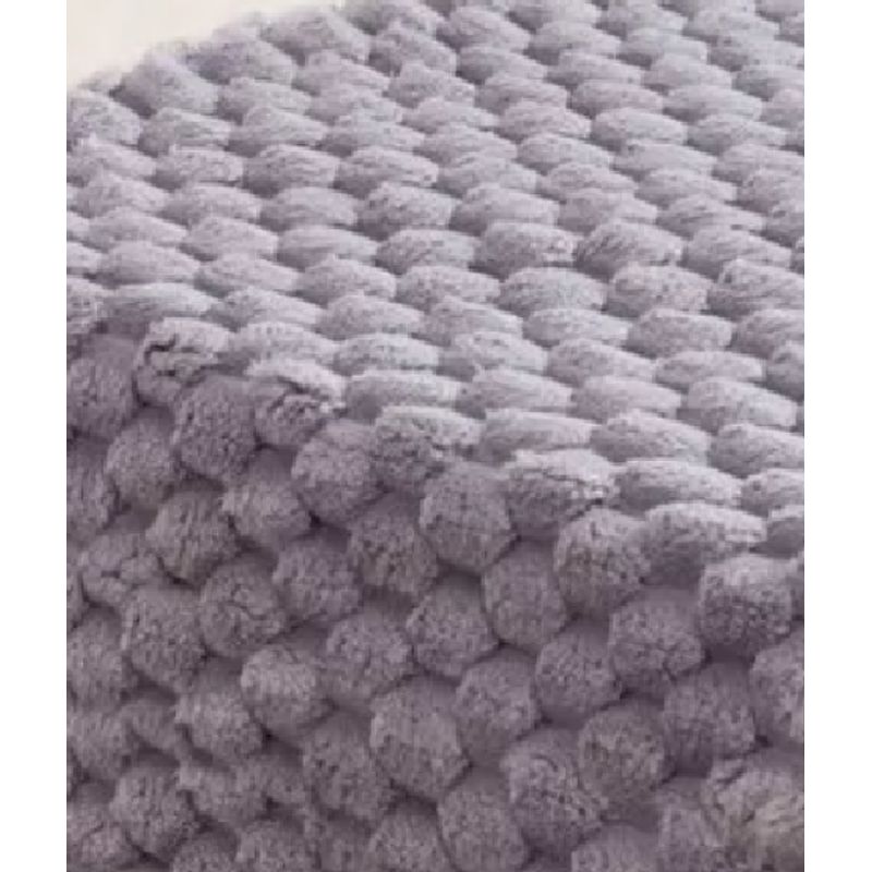 GENERICO - Piecera plush peludita 2 plazas o king 70x190 cm color gris claro