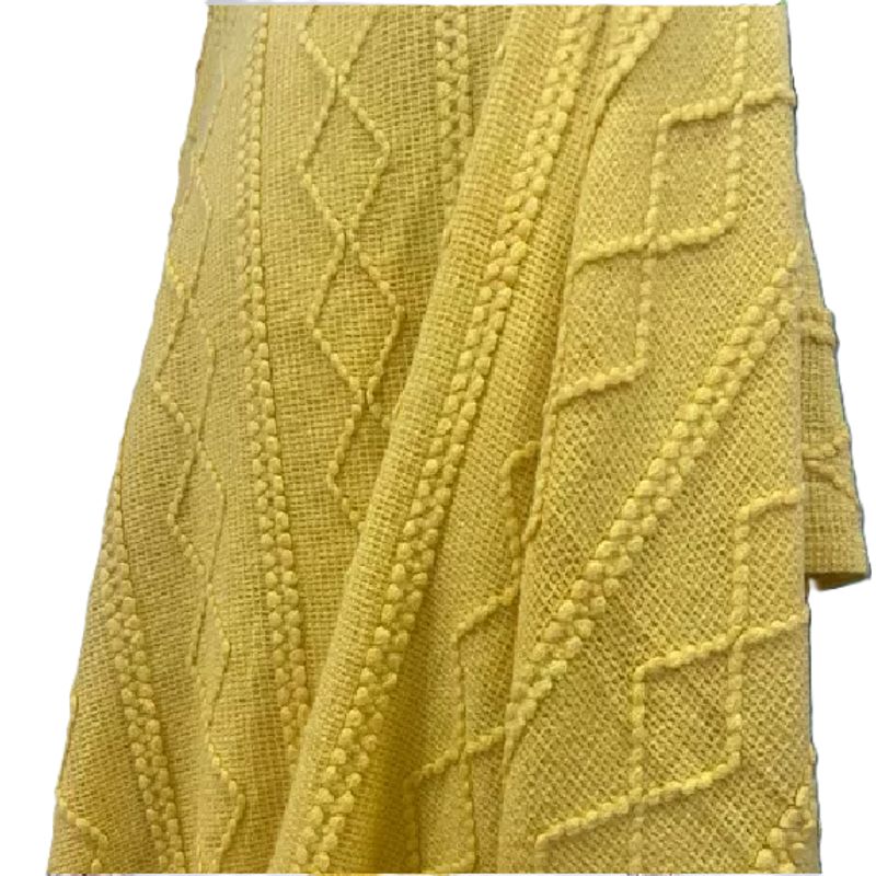 GENERICO - Piecera de cama manta sofá grueso 500g color amarillo