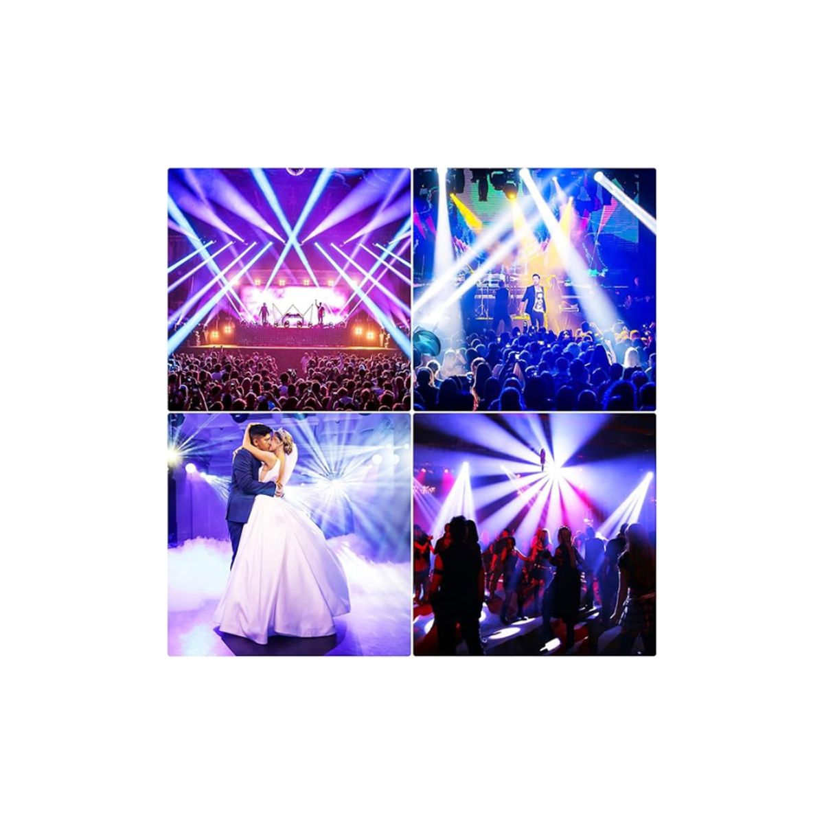 GENERICO - Lampara de escenario RGB patron doble cara cañon de luz