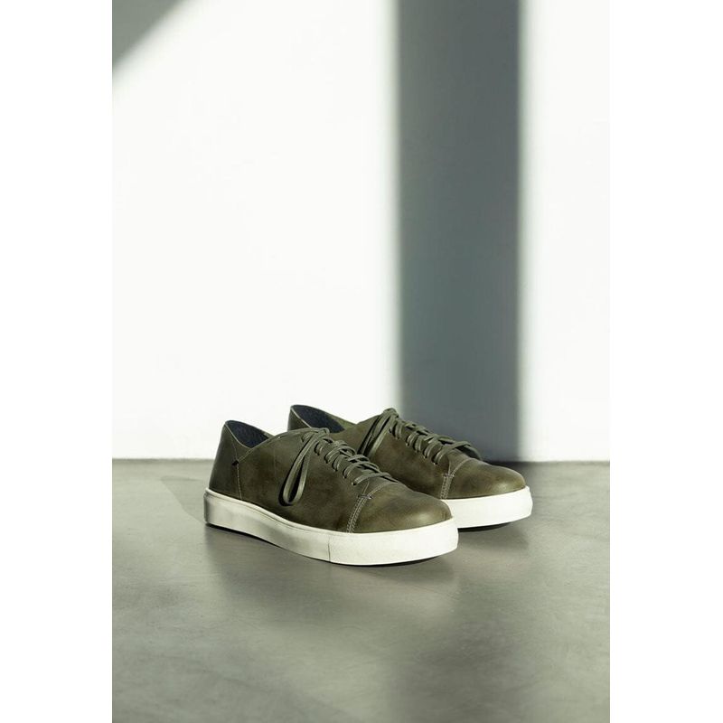 GIANI DAFIRENZE - Zapatilla Hombre De Cuero Toro C2 Verde