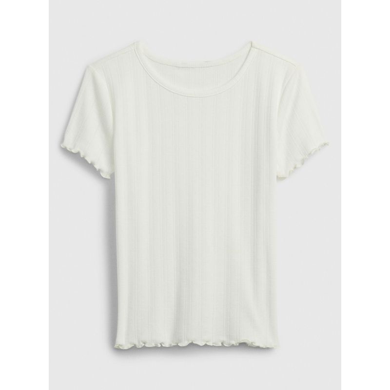 GAP - Polera Manga Corta Niña Blanco