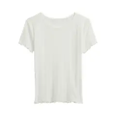 GAP - Polera Manga Corta Niña Blanco