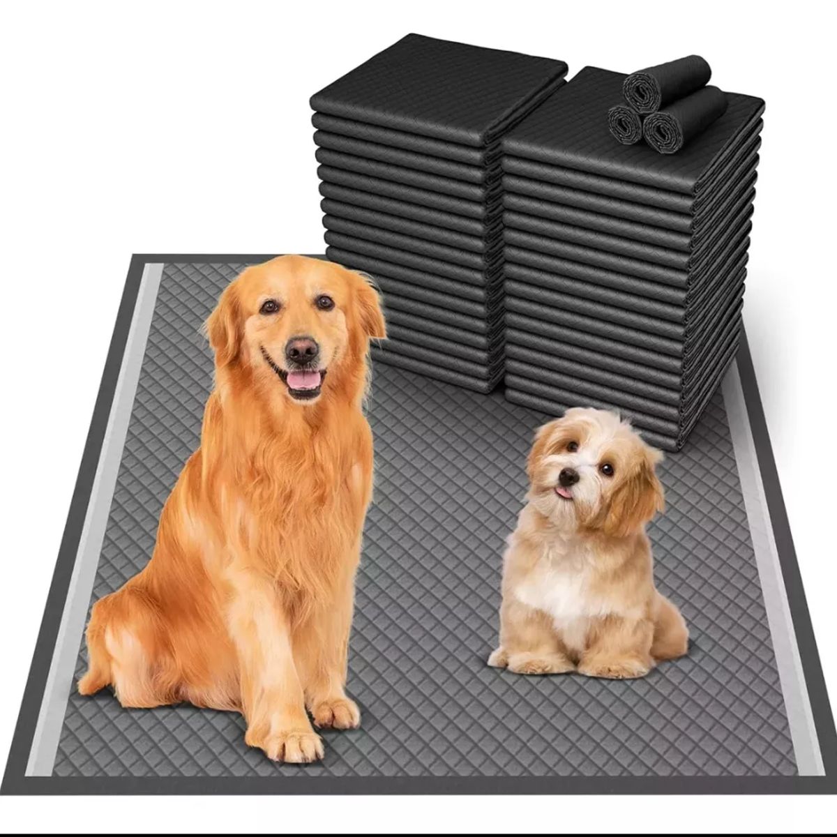 GENERICO - 30 Pañales Sabanilla Mascota Baño Perros De Carbón 60x60 Cm