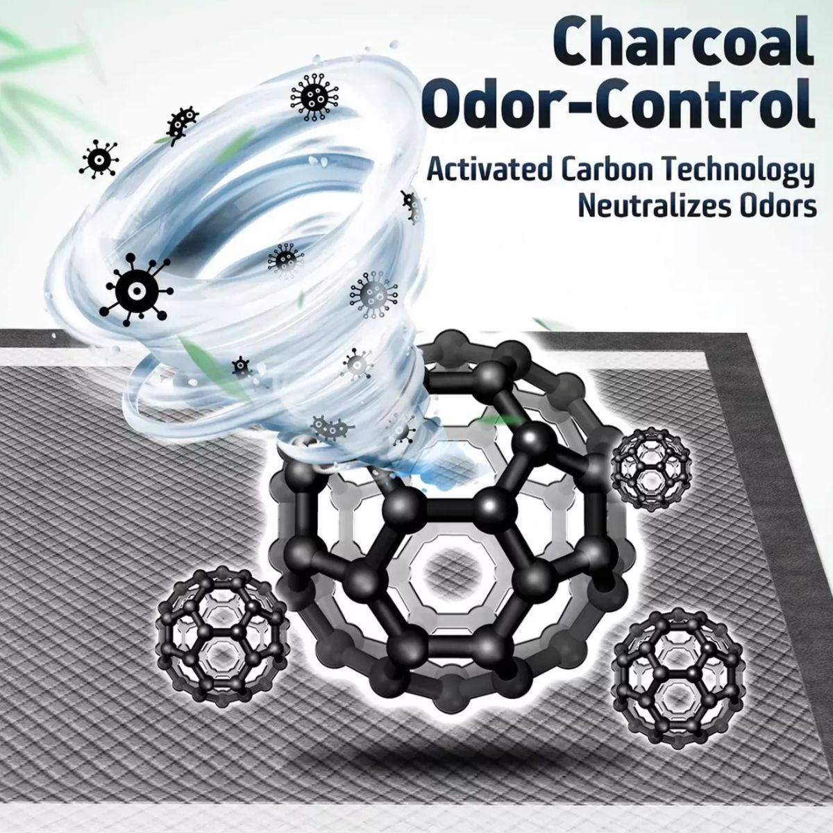 GENERICO - 30 Pañales Sabanilla Mascota Baño Perros De Carbón 60x60 Cm