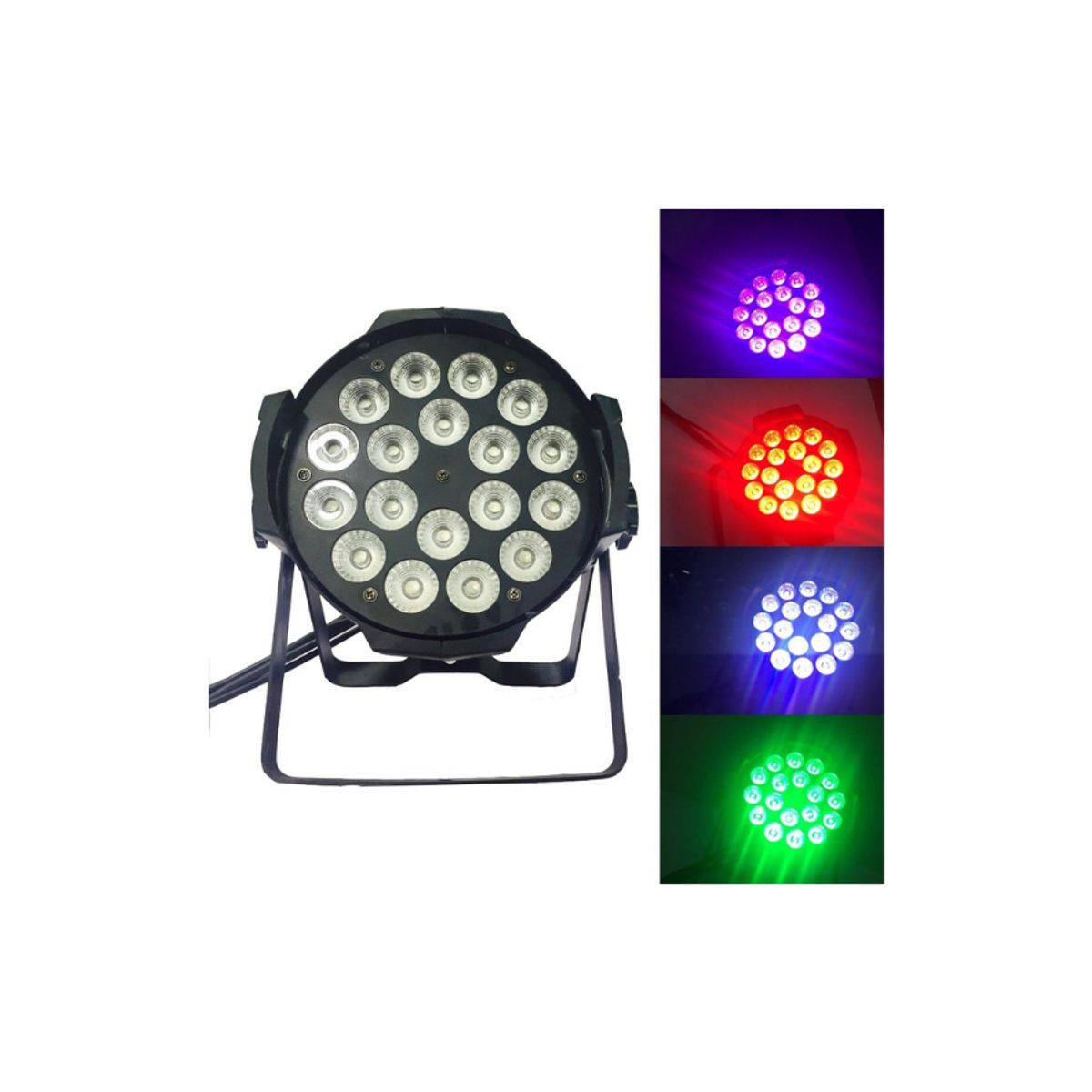GENERICO - Disco Rítmico Multicolor Luz Led Para Disco Carrete 18 luces RGB