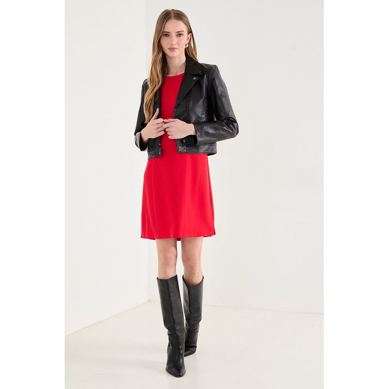 ASH - Vestido Liso Rojo Ash