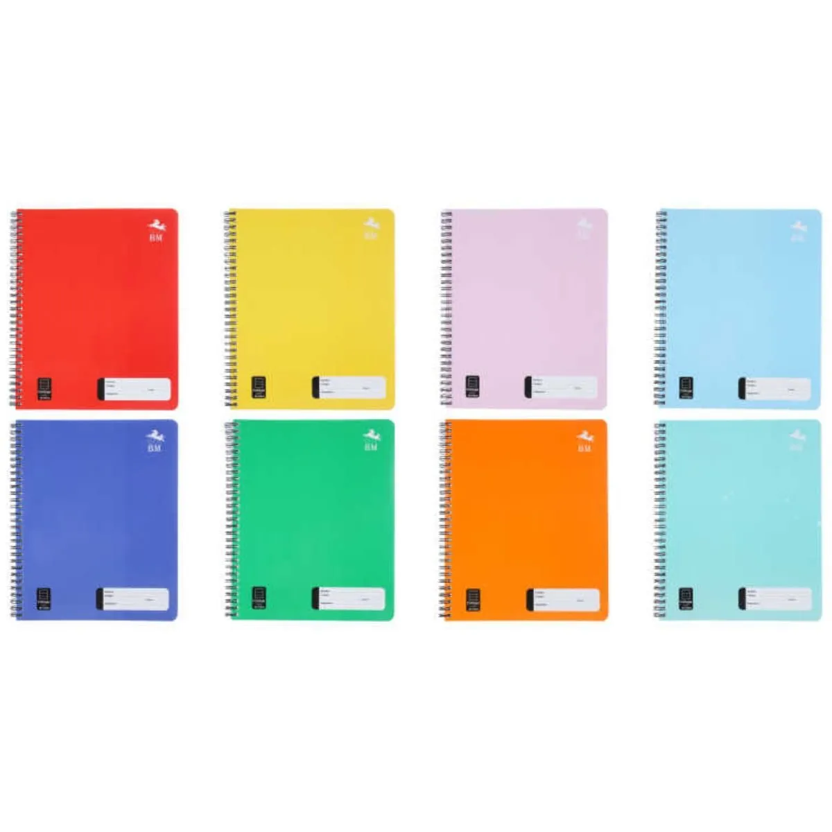 GENERICO - Pack 8 Cuaderno De Líneas 80 Pagínas Colores Variados