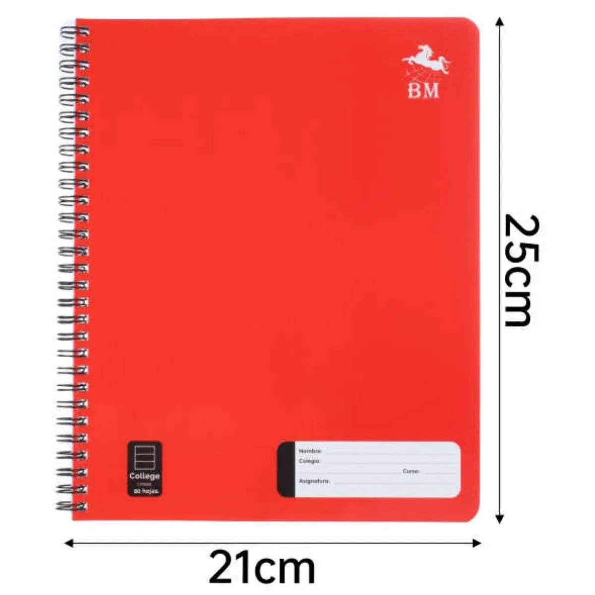 GENERICO - Pack 8 Cuaderno De Líneas 80 Pagínas Colores Variados