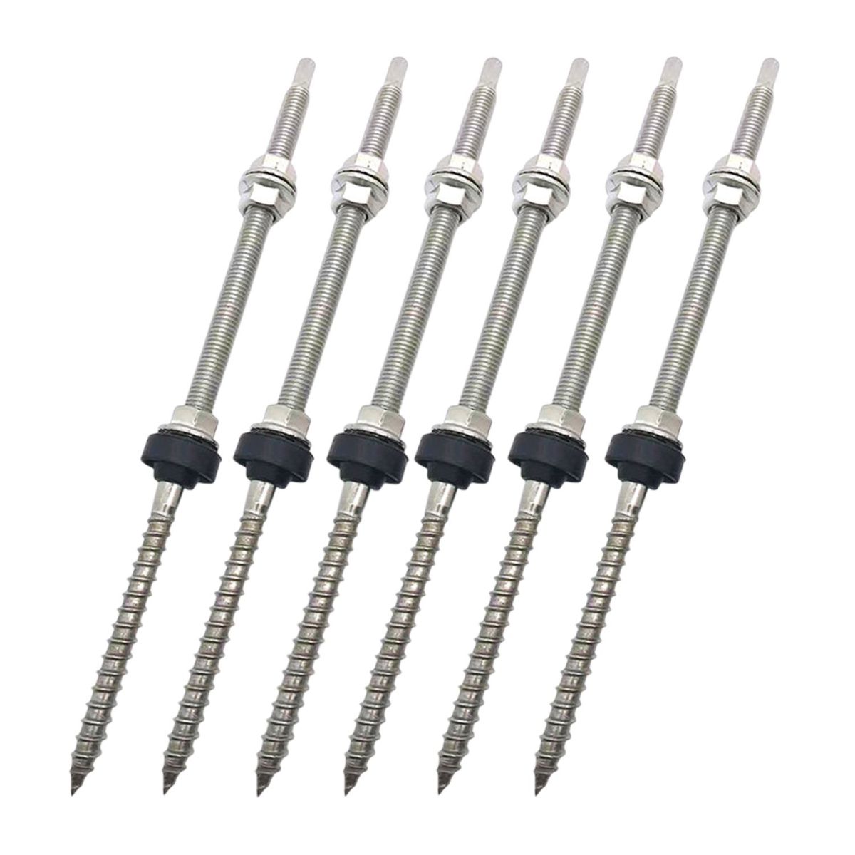 SOLIOT - Pack 6 Fijaciones Pernos De Suspensión 180mm Anclaje Solar