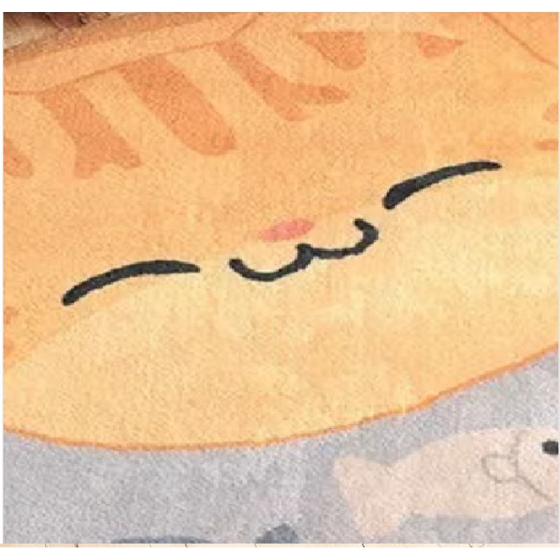 GENERICO - Alfombra Redonda 100 cm Super Suave Gato