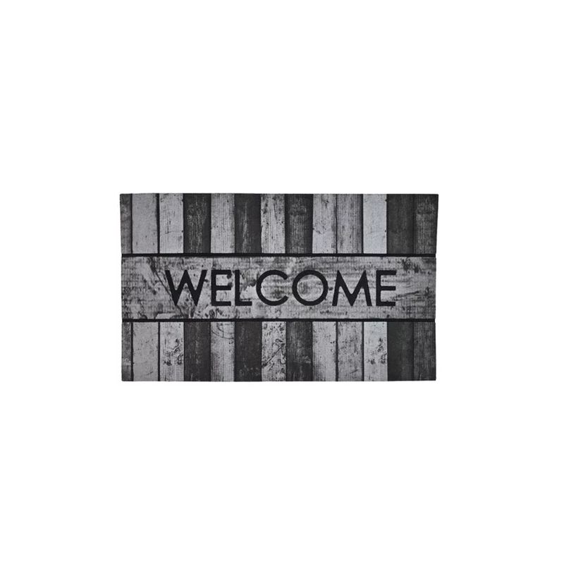 GENERICO - Alfombra Limpiapiés Felpudo de Entrada Welcome Gris