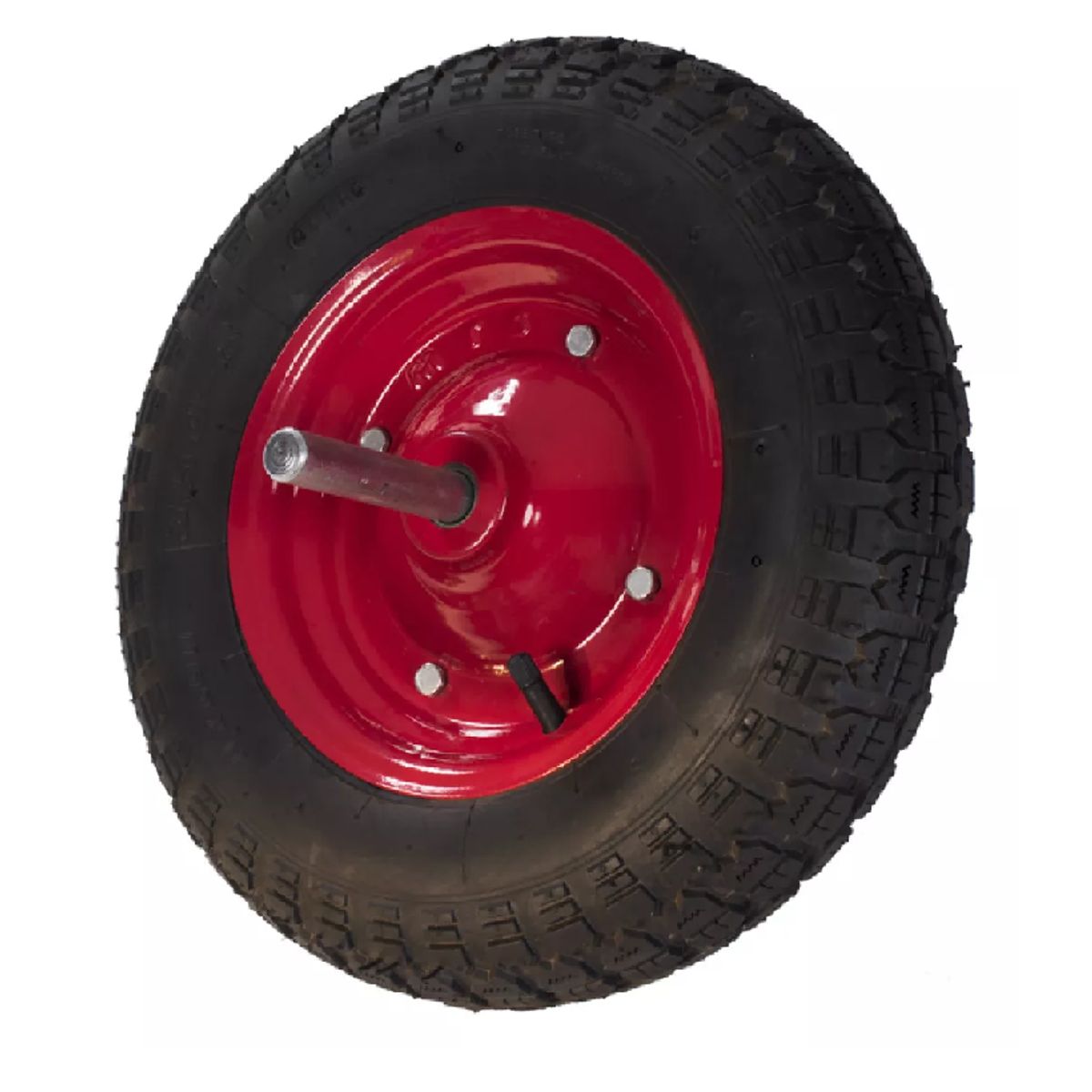 GENERICO - Rueda para carretilla con eje 350x8 color negro