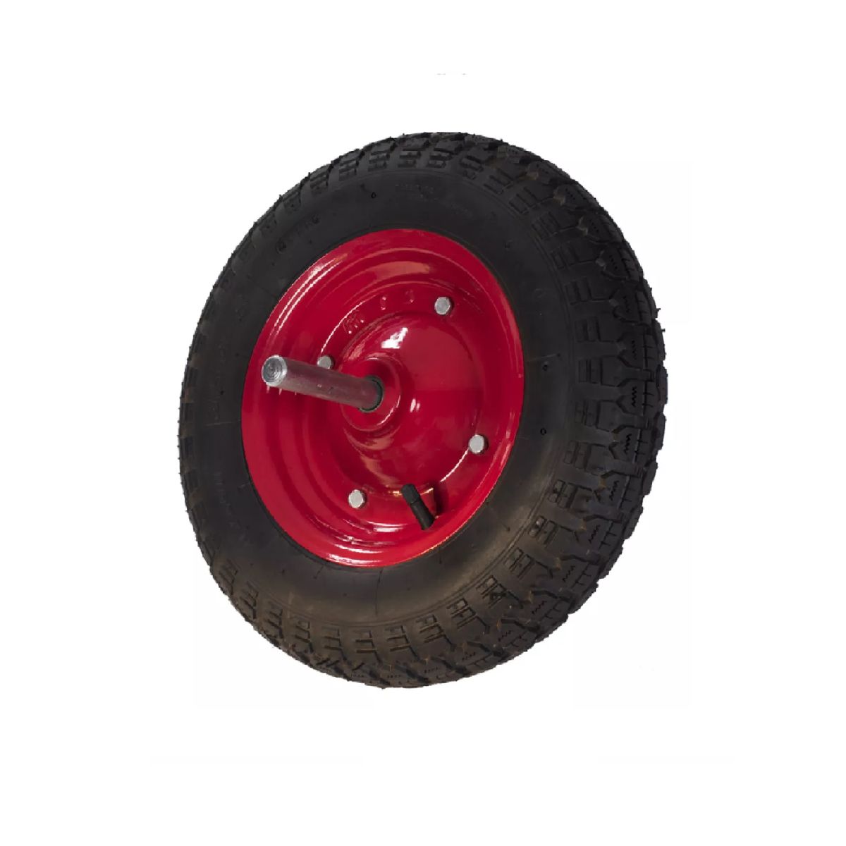 GENERICO - Rueda para carretilla con eje 350x8 color negro